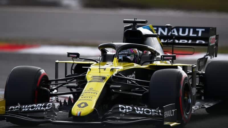 Daniel Ricciardo at the Nurburgring during qualifying for the 2020 F1 Eifel Grand Prix
