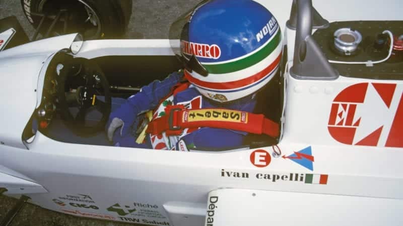 Ivan Capelli in the 1986 AGS JH21C