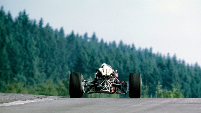Mike Parkes who crashed on the first lap of the 1967 Belgian Grand Prix