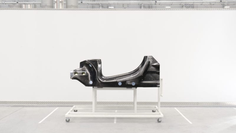 New McLaren P16 carbon fibre chassis
