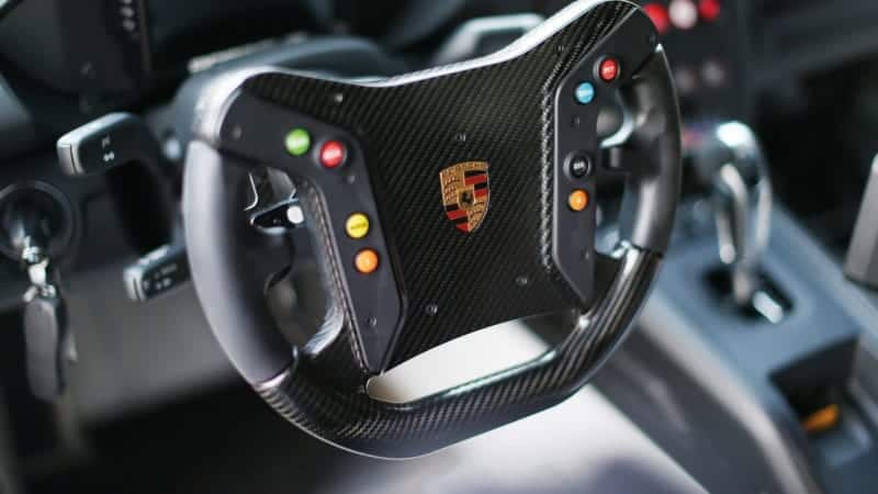 Porsche Cayman GT4 Clubsport steering wheel