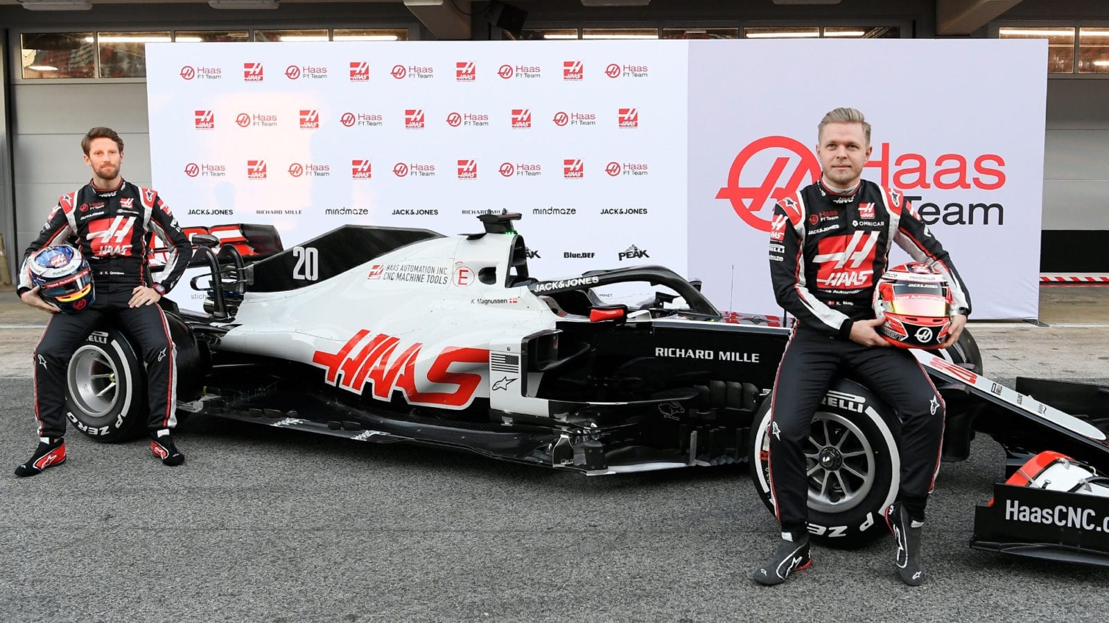 Romain Grosjean, Kevin Magnussen, Haas 2020 launch