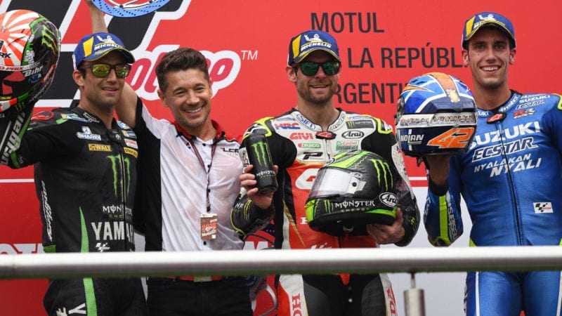 Cal Crutchlow with LCR team owner Lucio Cecchinello