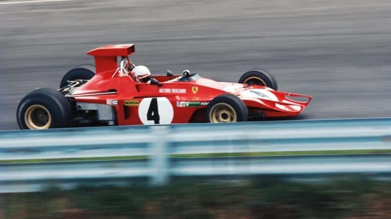 Arturo Merzario in the Ferrari 312B3 at the 1973 F1 US Grand Prix