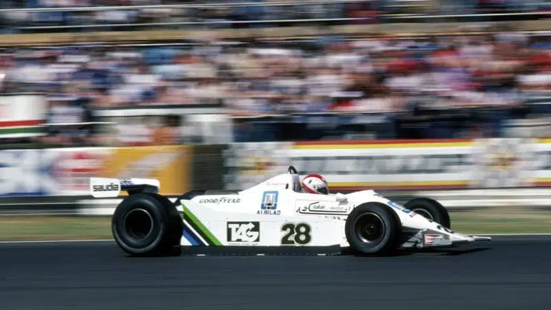 Clay Regazzoni at Silverstone on his way to winning the first F1 race for Williams at the 1979 British Grand Prix