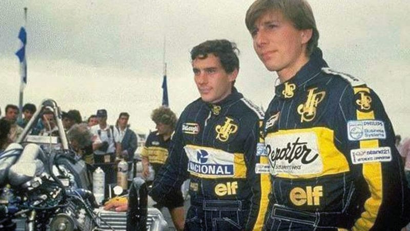 Johnn Dumfries Ayrton Senna Lotus 1986