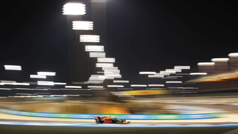 Max Verstappen's Red Bull during the 2020 F1 Bahrain Grand Prix