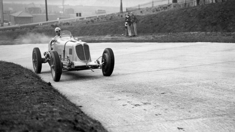 Prince Bira at Brooklands in 1938