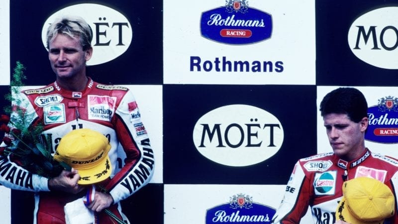 Wayne Rainey and John Kocinski, 1991 Brno MotoGP