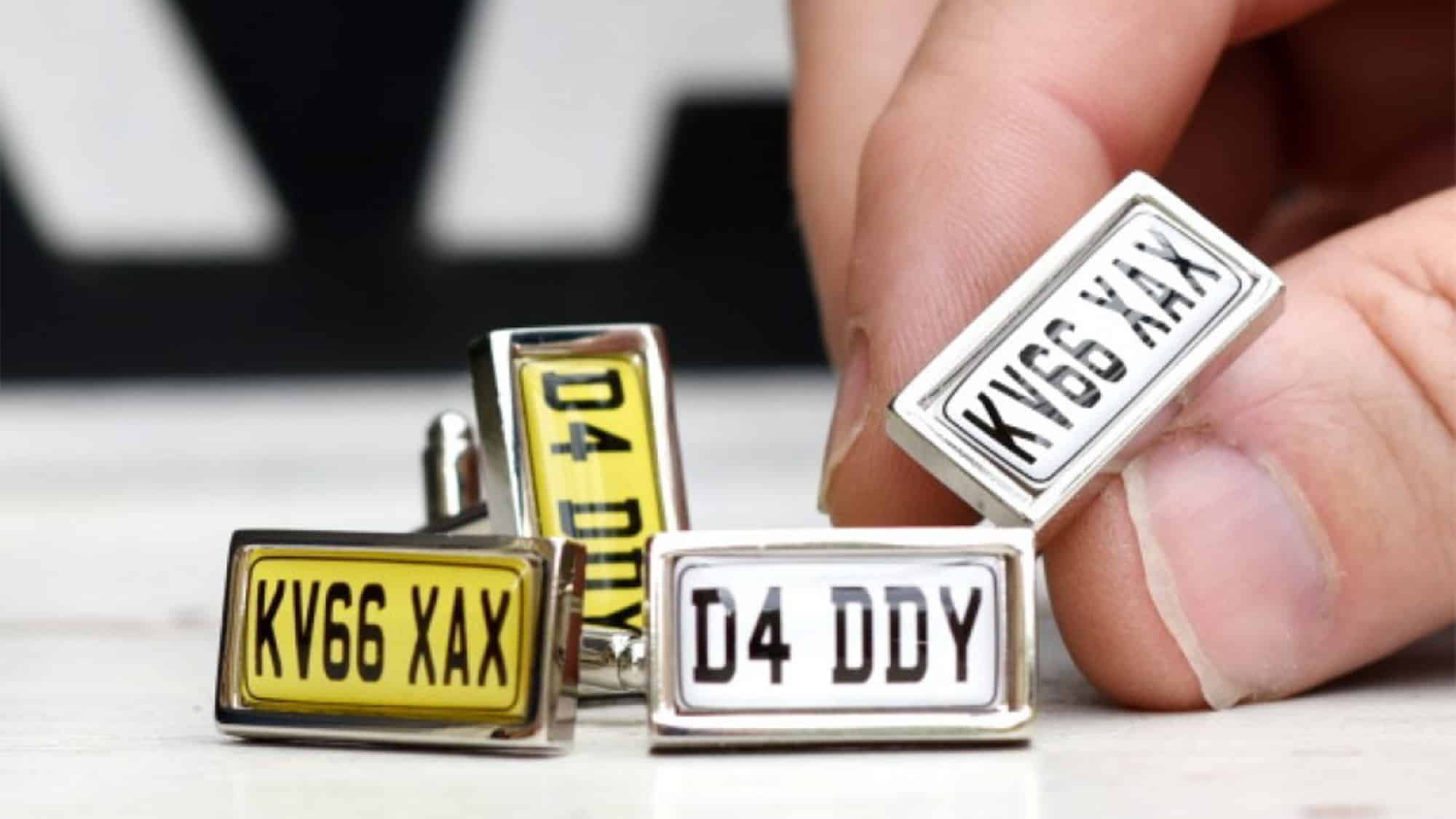 Reg plate cufflinks