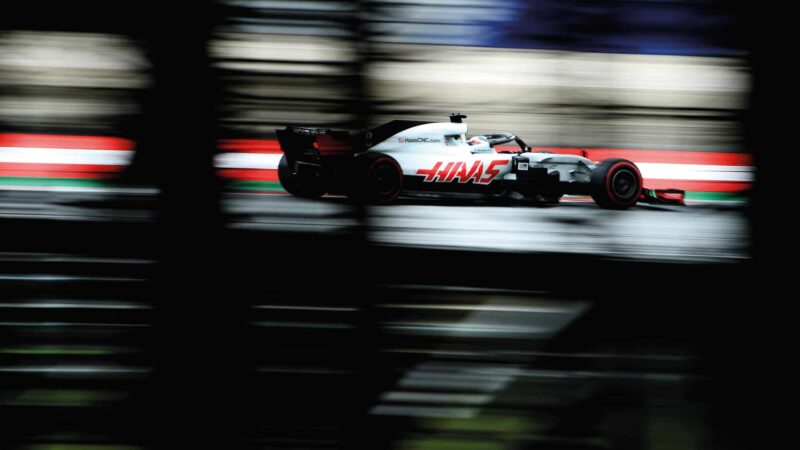 Romain Grosjean driving to a fourth place in the 2018 F1 Austrian Grand Prix for Haas