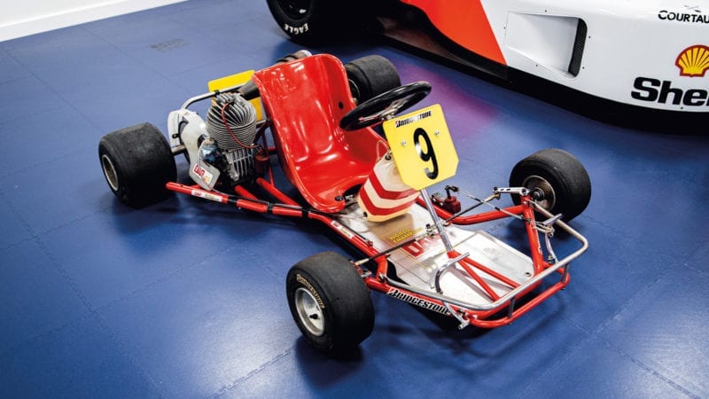 Ayrton Senna's 1981 DAP kart owned by Zak Brown