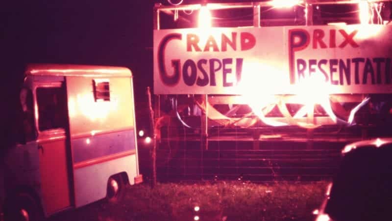 Fans campervan at the 1971 United States Grand Prix at Watkins Glen