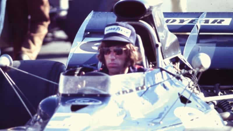 Francois Cevert in the Tyrrell at the 1971 United States Grand Prix at Watkins Glen