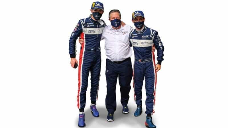 Zak Brown with Paul DiResta and Filipe Albuquerque