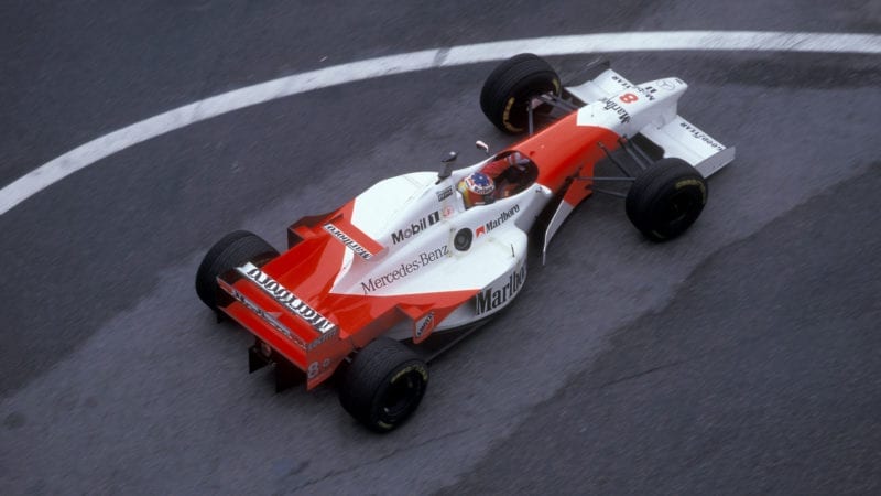 David Coulthard McLaren wearing Michael Schumacher helmet 1996 Monaco GP