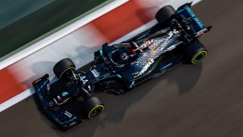 Lewis Hamilton in the 2020 Abu Dhabi Grand Prix