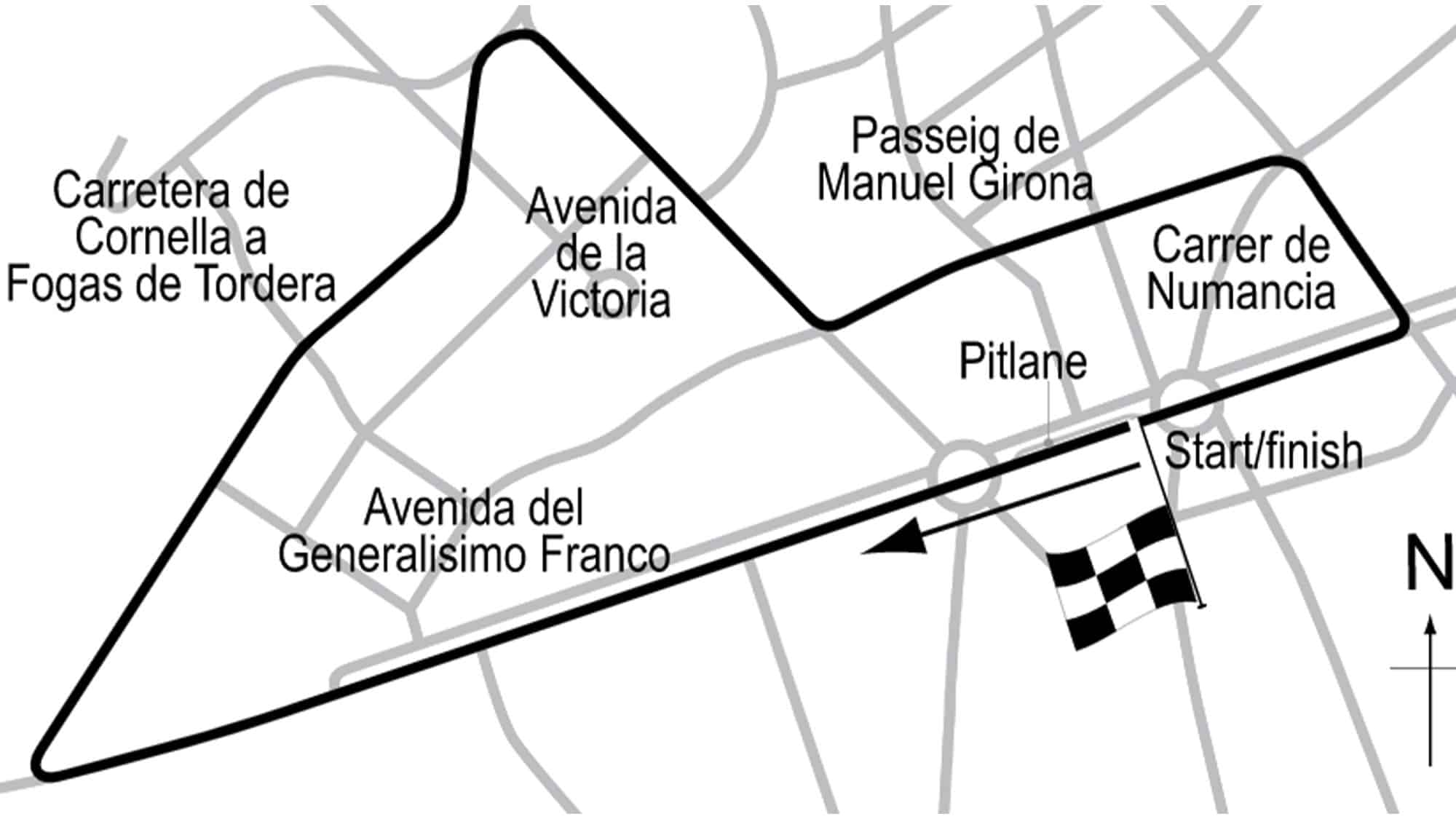 Pedralbes map