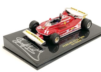 Product image for Ferrari 312T4 Monaco GP win | cased 1:43 | signed Jody Scheckter