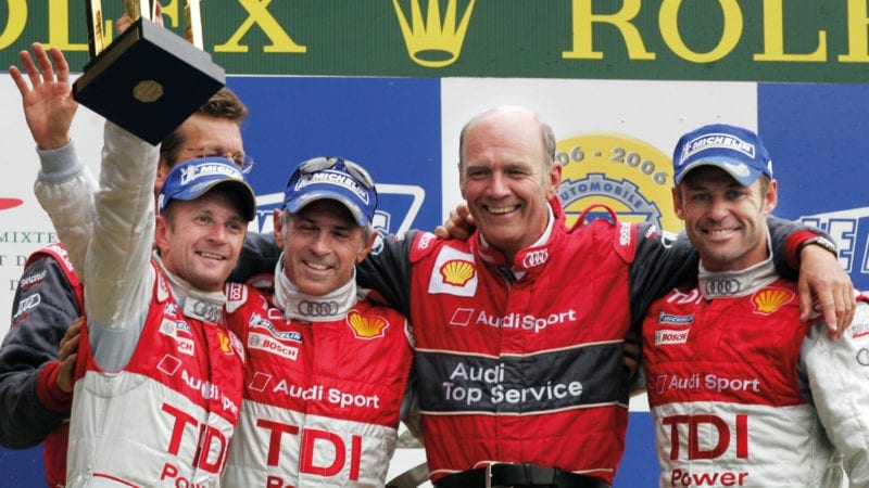 Audi celebrates victory in the 2008 Le Mans 24 Hours