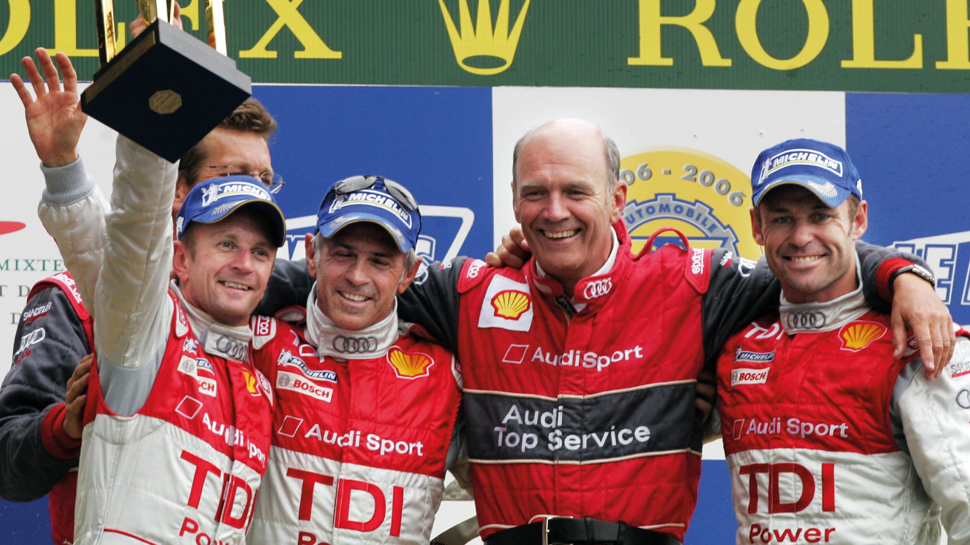 Audi celebrates victory in the 2008 Le Mans 24 Hours