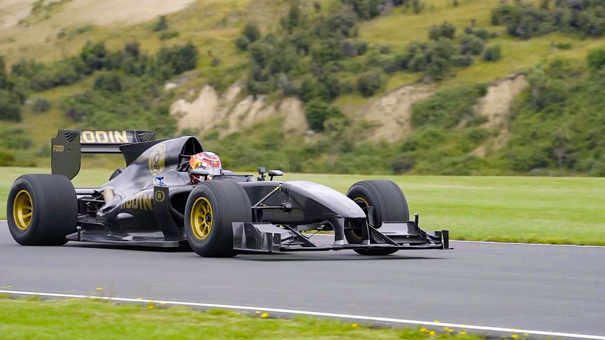Liam Lawson driving the Rodin FZED