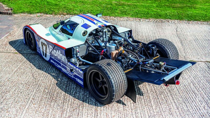 Porsche 962-087 with exposed engine