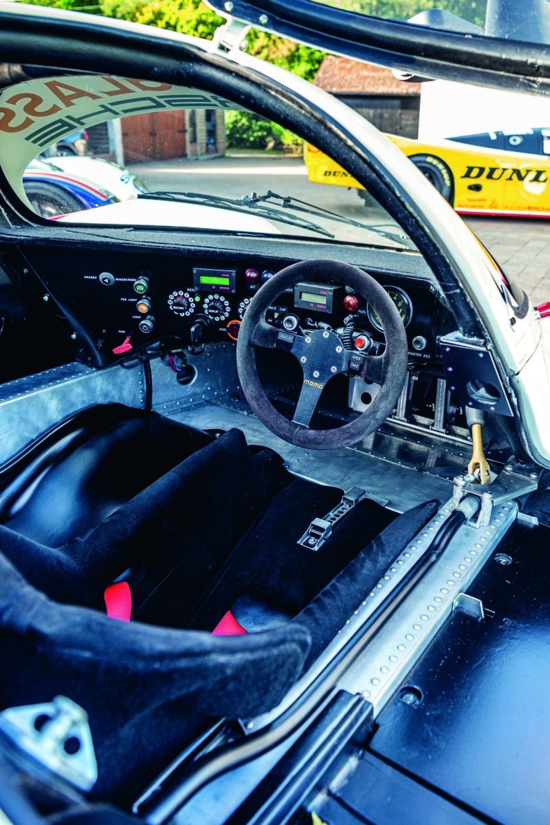 Porsche 962 drivers seat and dashboard