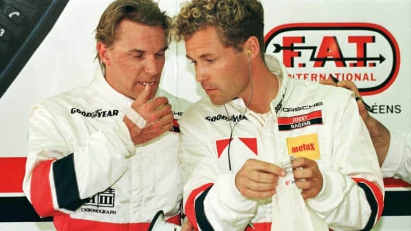 Stefan Johansson with Tom Kristensen in 1997