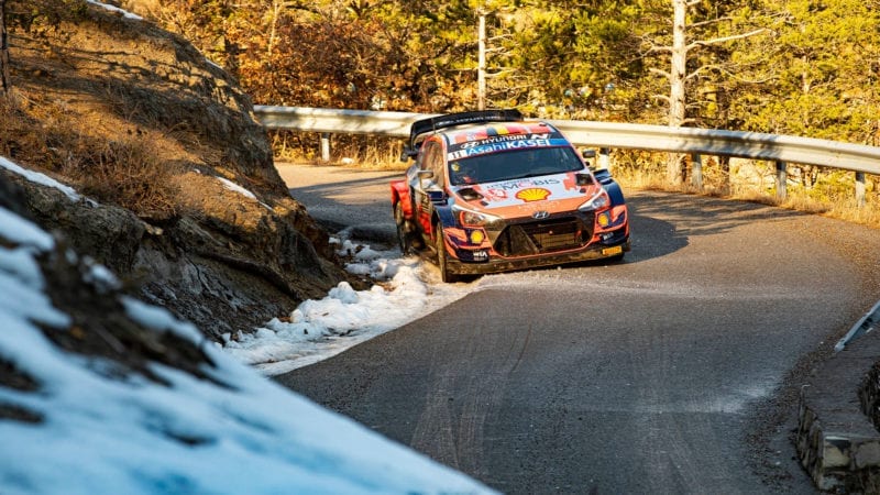 Thierry Neuville in the 2021 Monte Carlo Rally