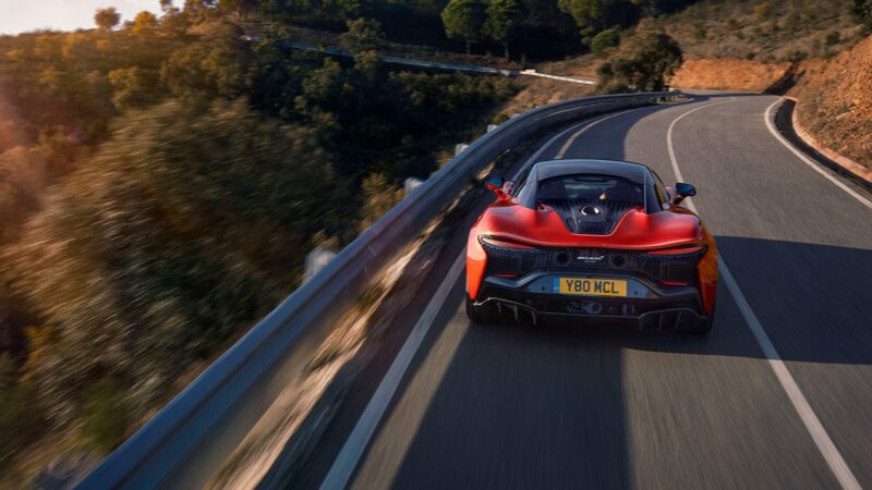 2021 McLaren Artura rear on road