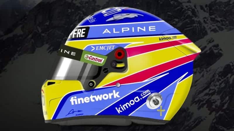 Fernando Alonso 2021 F1 helmet