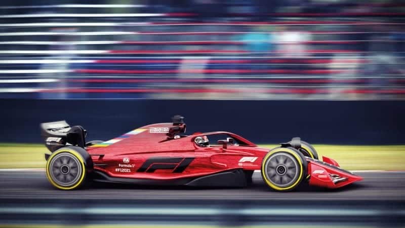 F1 2022 prototype car render