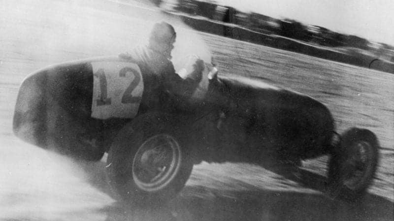 George Abecassis racing in the 1947 Swedish Grand Prix