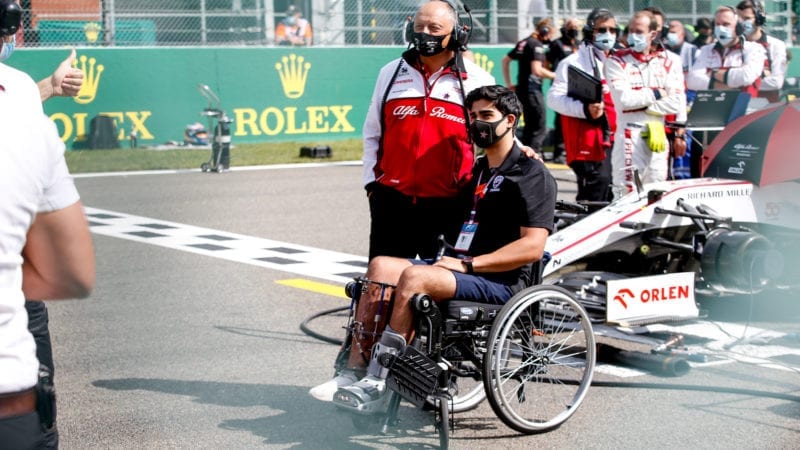 Juan Manuel Correa at the 2020 Belgian Grand Prix
