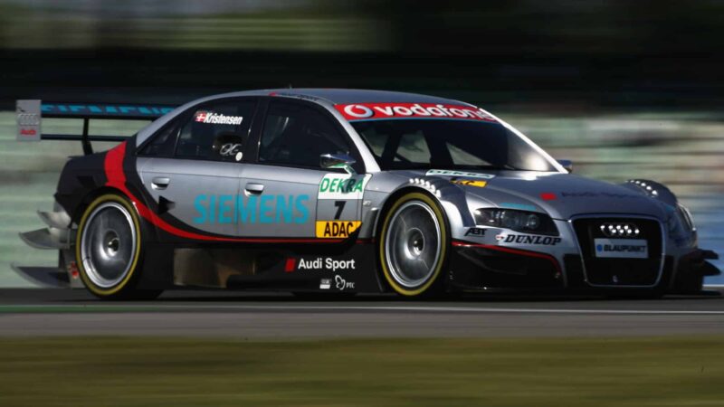 HOCKENHEIM, GERMANY - APRIL 20: Tom Kristensen of Denmark and Audi Sport Team Abt Sportsline in action during the second test for the first round of the DTM 2007 German Touring Car Championship at the Hockenheimring on April 20, 2007 in Hockenheim, Germany. (Photo by Lars Baron/Bongarts/Getty Images)