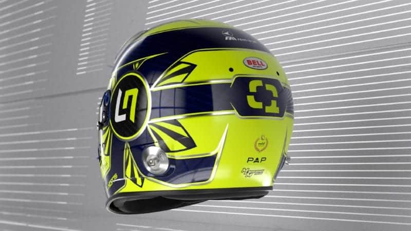 Lando Norris 2021 F1 helmet