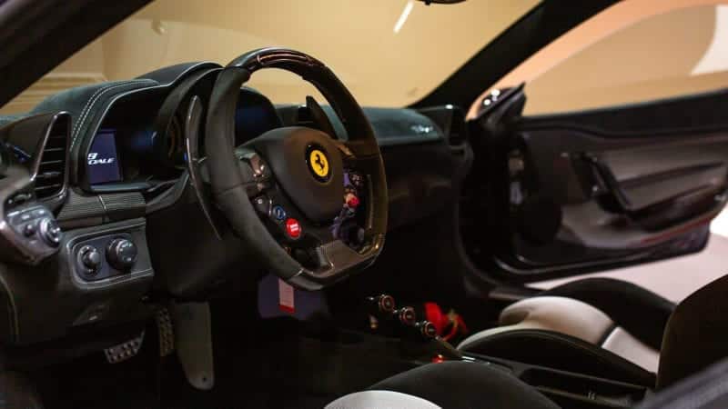Sebastian Vettel Ferrari 458 Speciale interior