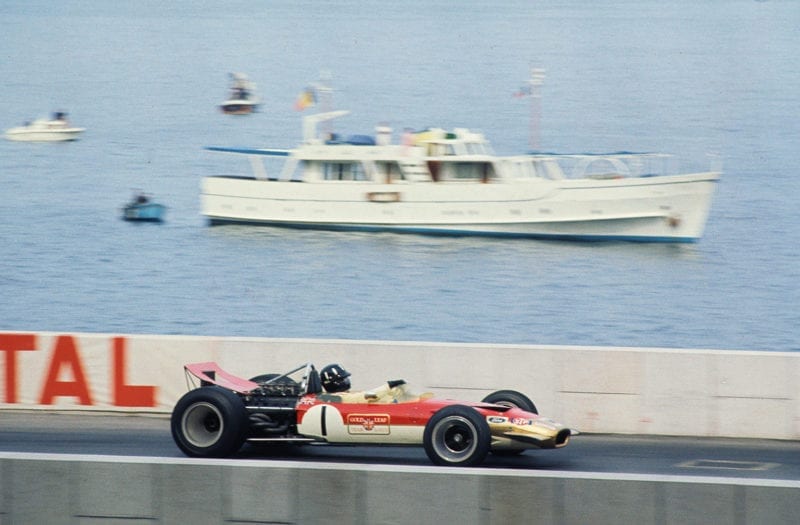 Graham Hill in the 1969 Monaco Grand Prix