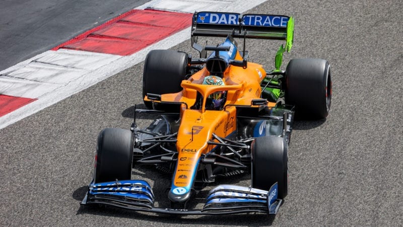 2021 McLaren in preseason testing