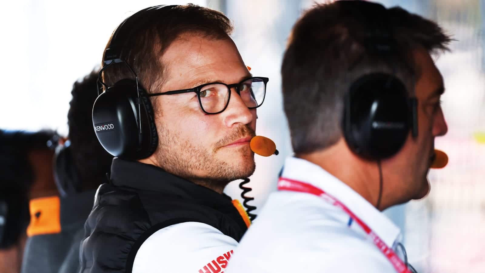 Andreas Seidl on the McLaren pitwall