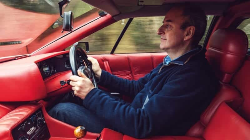 Andrew Frankel driving Lotus Esprit owned by Colin Chapman