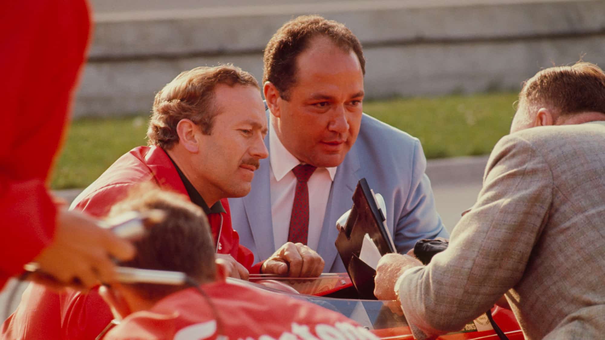 Andy Granatelli with Colin Chapman at the 1966 Indy 500