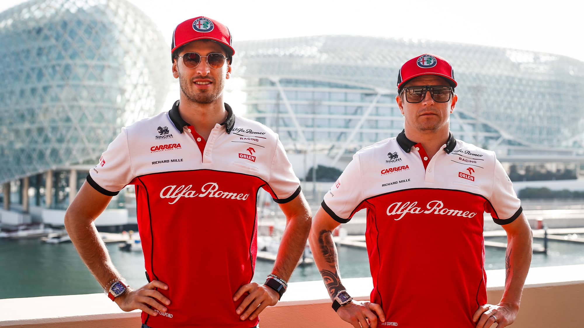 Antonio Giovinazzi and Kimi Raikkonen ahead of the 2021 F1 season