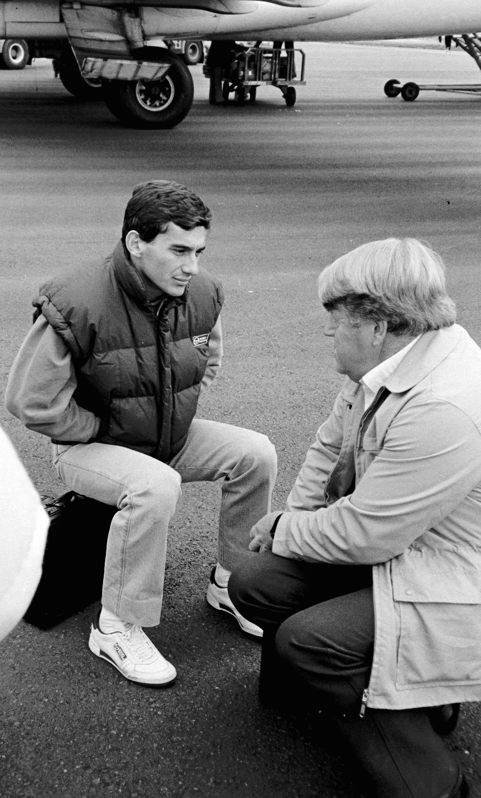 Ayrton Senna with Michael Tee