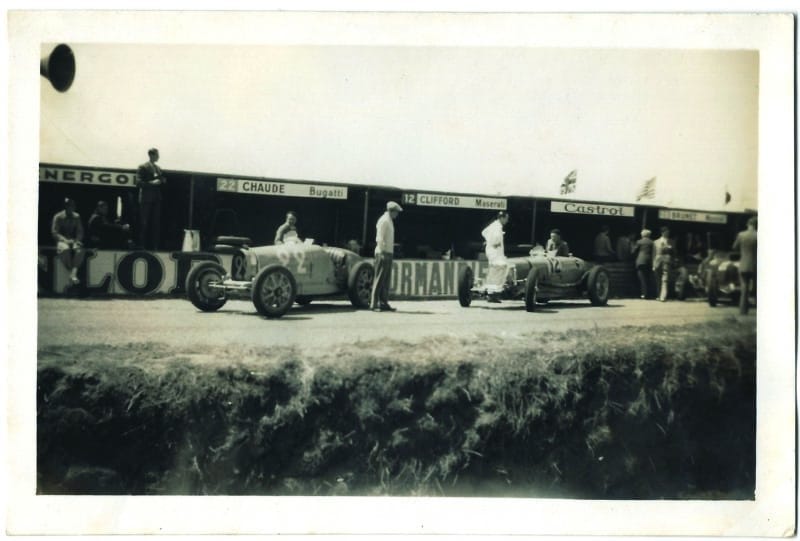 Bugatti T51 and Maserati 26M at the 1935 Dieppe Grand Prix