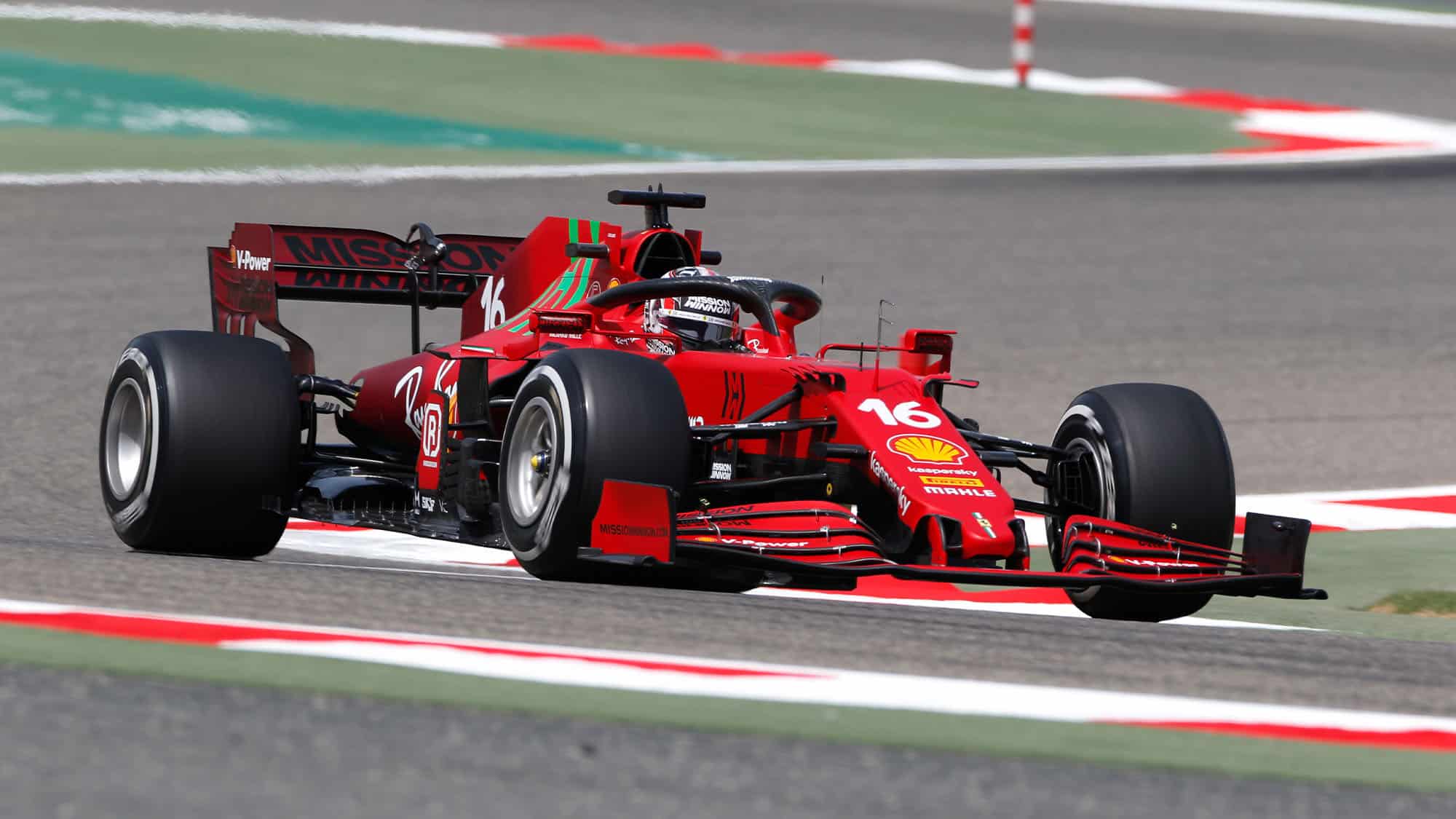 Charles Leclerc during F1 2021 preseason testing