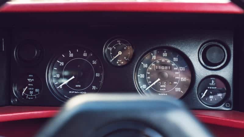 Dashboard of Lotus Esprit owned by Colin Chapman