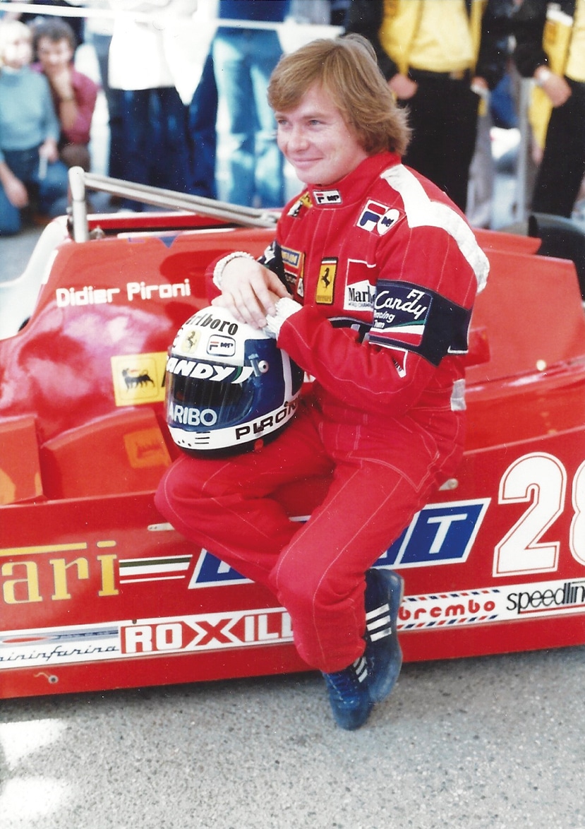 Didier Pironi with his Ferrari at the 1981 US Grand Prix