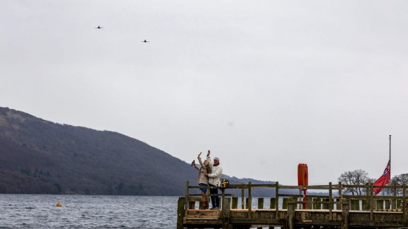 Donald Campbell RAF Tribute flight over Coniston Water